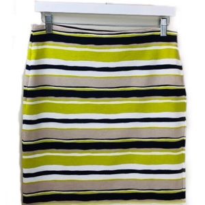 Ann Taylor Striped Midi Skirt Size 10